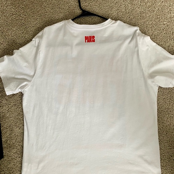 Zara White Tee with Red Paris Graphic - Picture 3 of 4